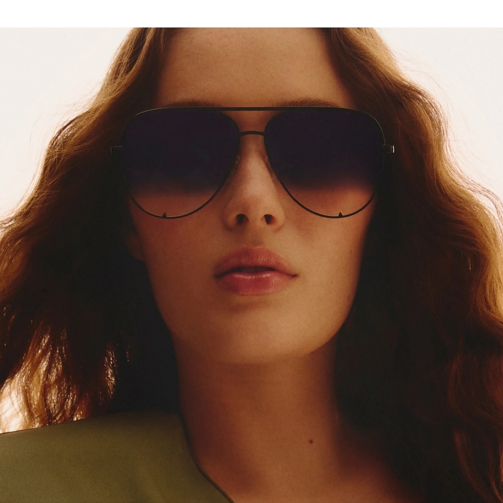 Quay Australia Black Aviator Sunglasses